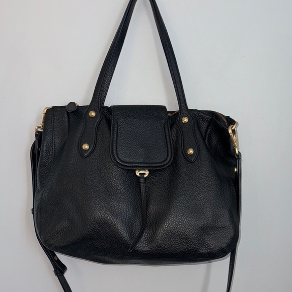 Elegant Black Leather Tote Bag - Picture 3 of 6